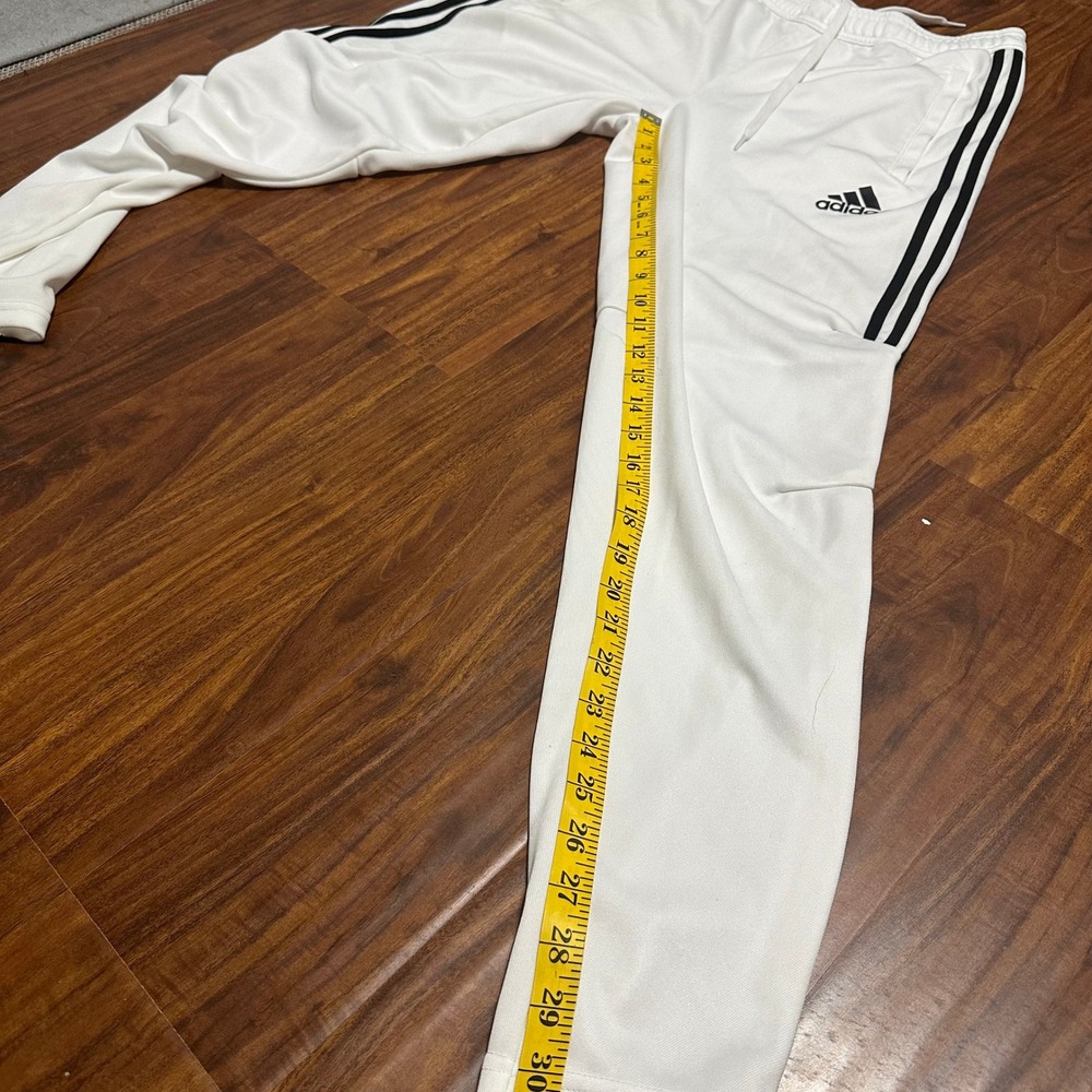 Adidas Climacool Soccer Training Pants White Black Stripes Mens Large Joggers - Picture 6 of 6